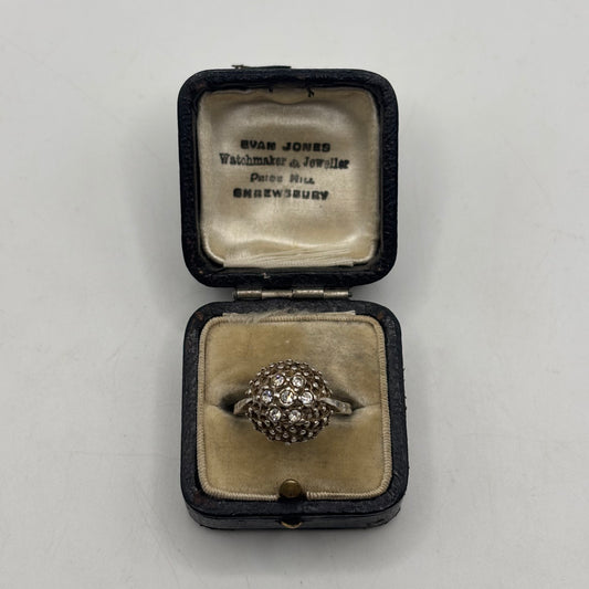 Silver Modernist Quartz Ring