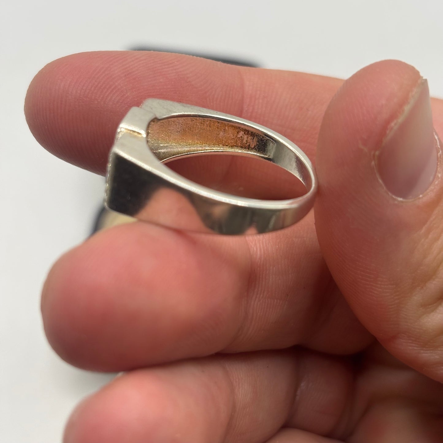 Silver Cubic Zirconia Signet Ring (W)