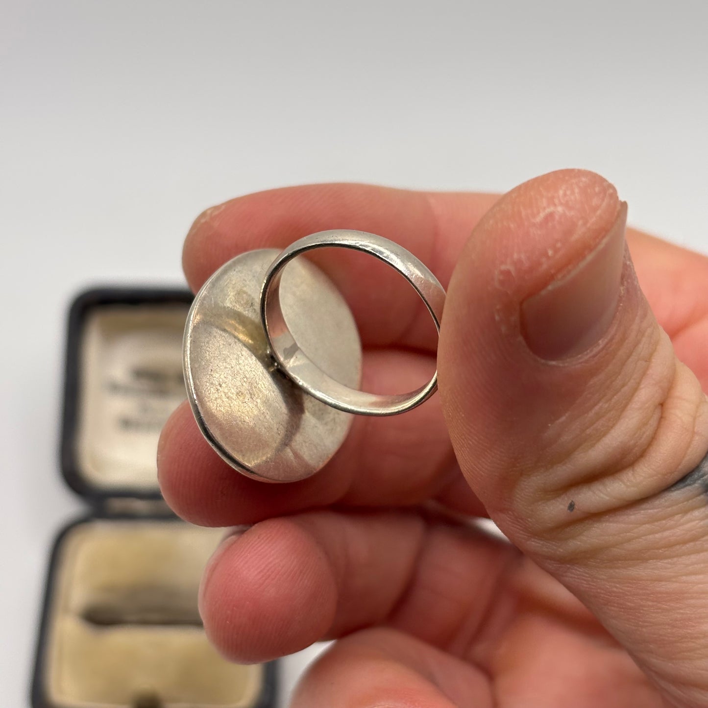 Silver Turquoise Chunky Ring