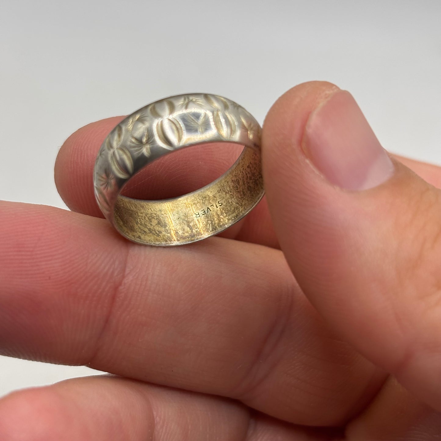 Silver Vintage Band Ring (S)