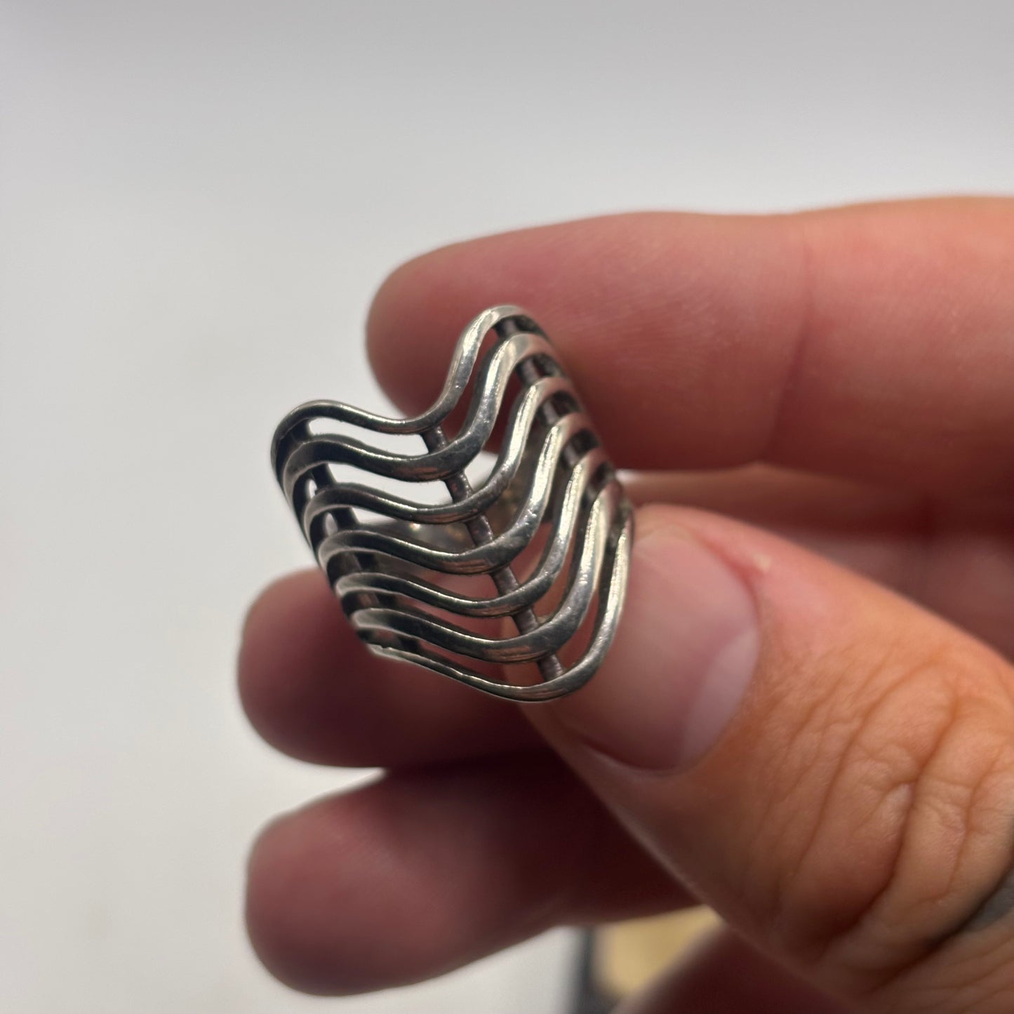 Silver Abstract Ring (M)