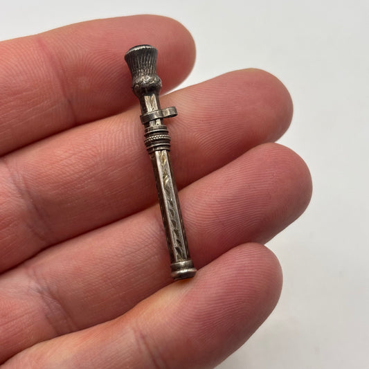 Silver Antique Amethyst Propelling Pencil