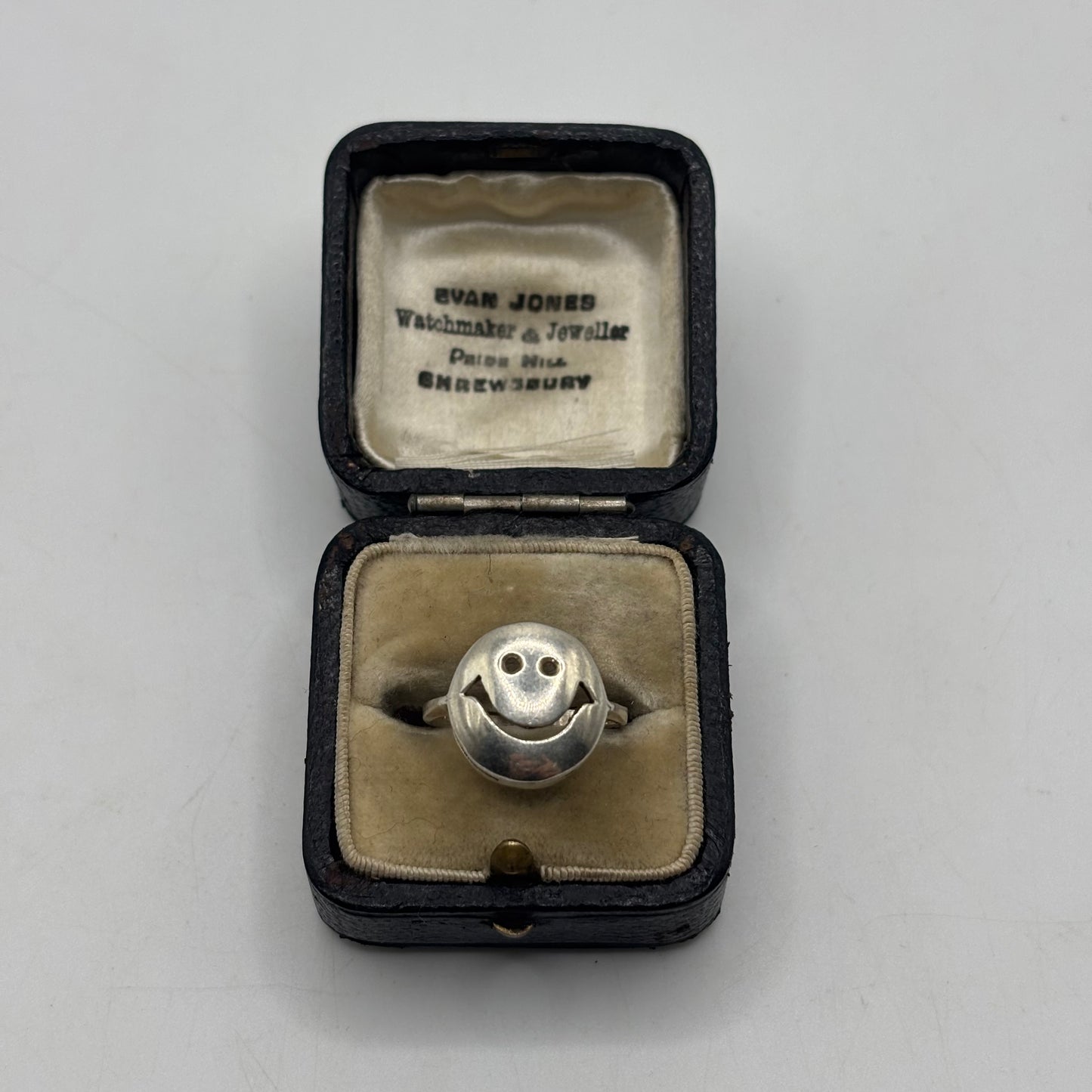 Silver Smiley Face Ring