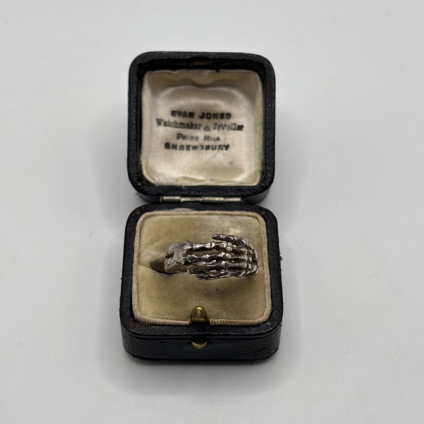 Silver Vintage The Great Frog Skull Hand Ring (P)
