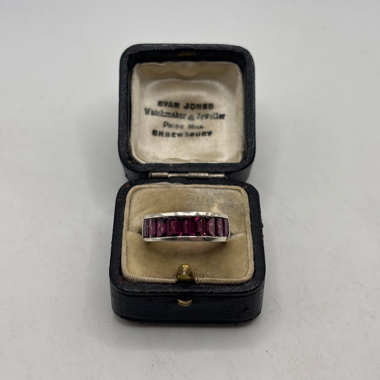 Silver Ruby Inlayed Ring (M)