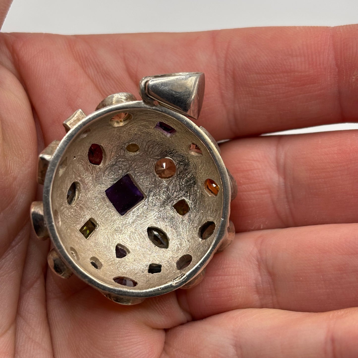 Silver Incredible Mixed Gem Pendant
