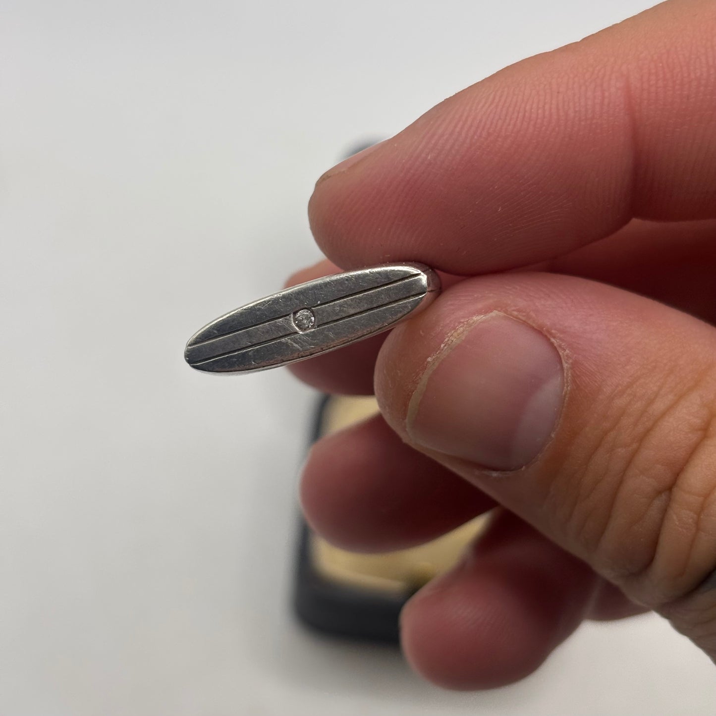 Silver Diamond Signet Ring (P)