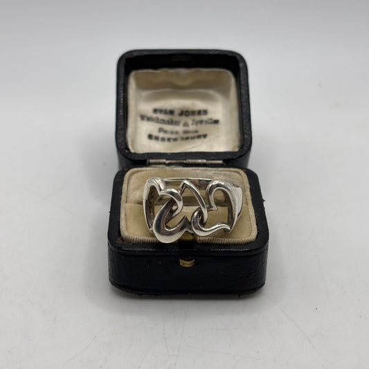 Silver Heavy Heart Ring (R)
