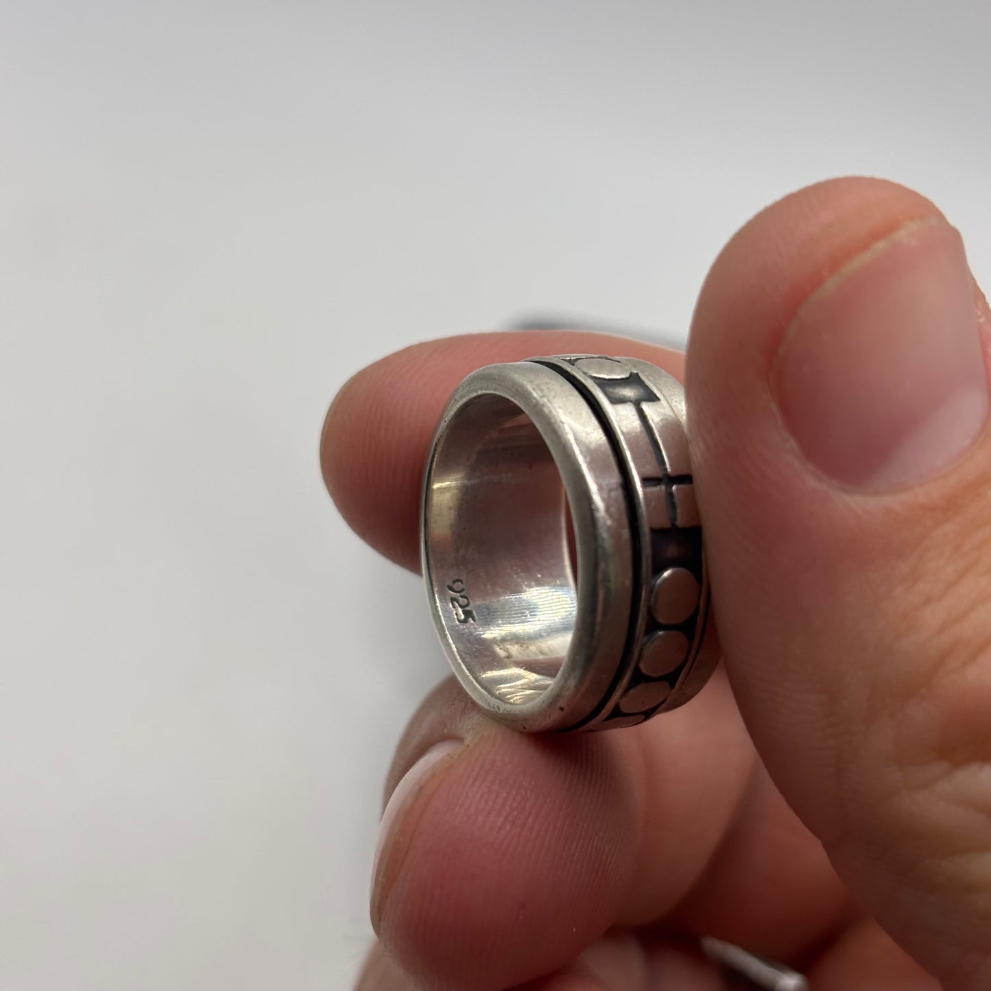 Silver Heavy Spinner Ring (N 1/2)