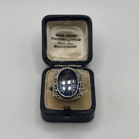 Silver Blue Topaz Ring