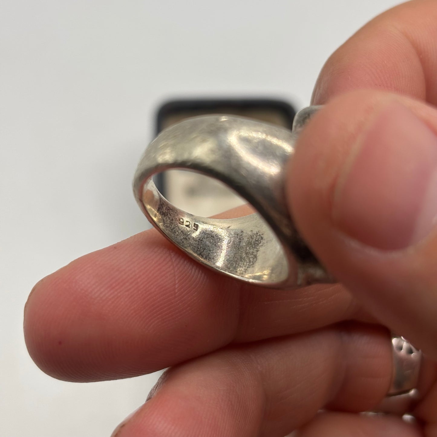Silver Heavy Ammonite Ring (Q)