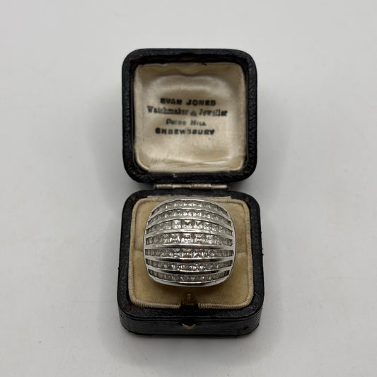 Silver Cubic Zirconia Band Ring