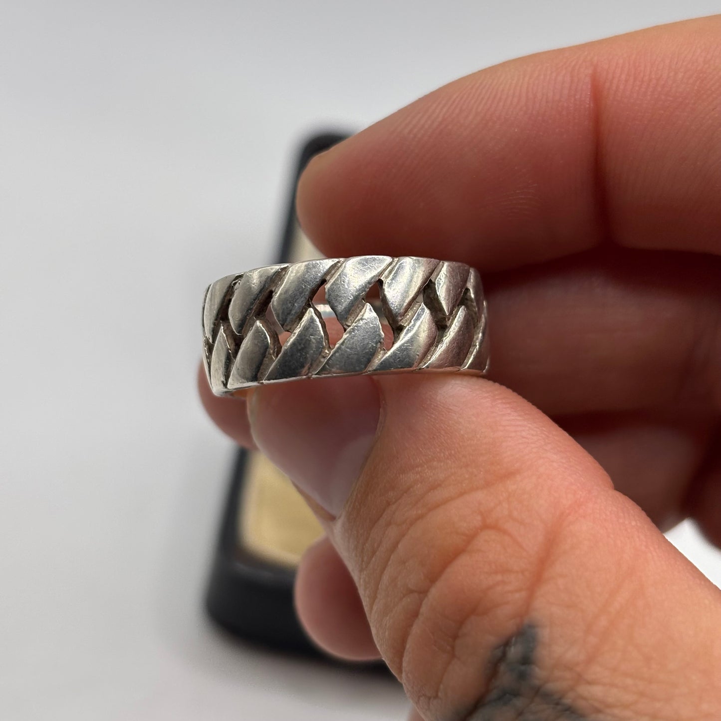 Silver Chain Link Ring