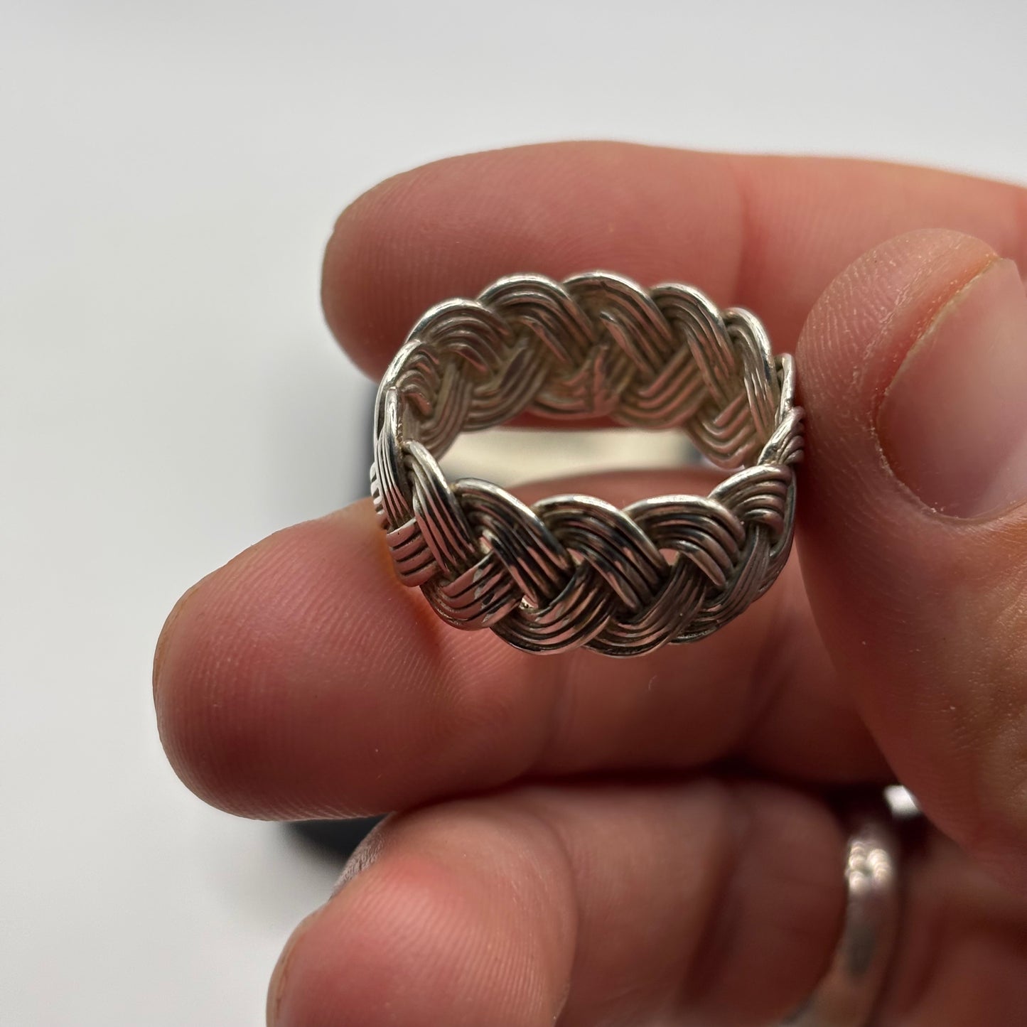 Silver Woven Band Ring (W)